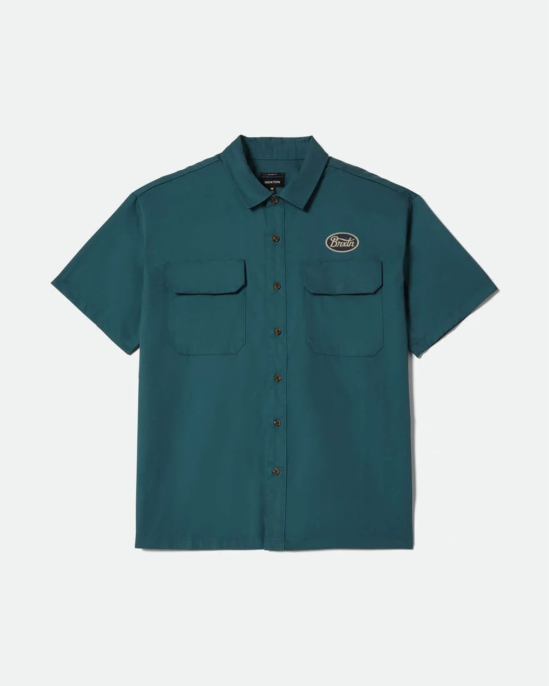 Brixton Mechanics Cru Short Sleeve Shirt - Night Sage