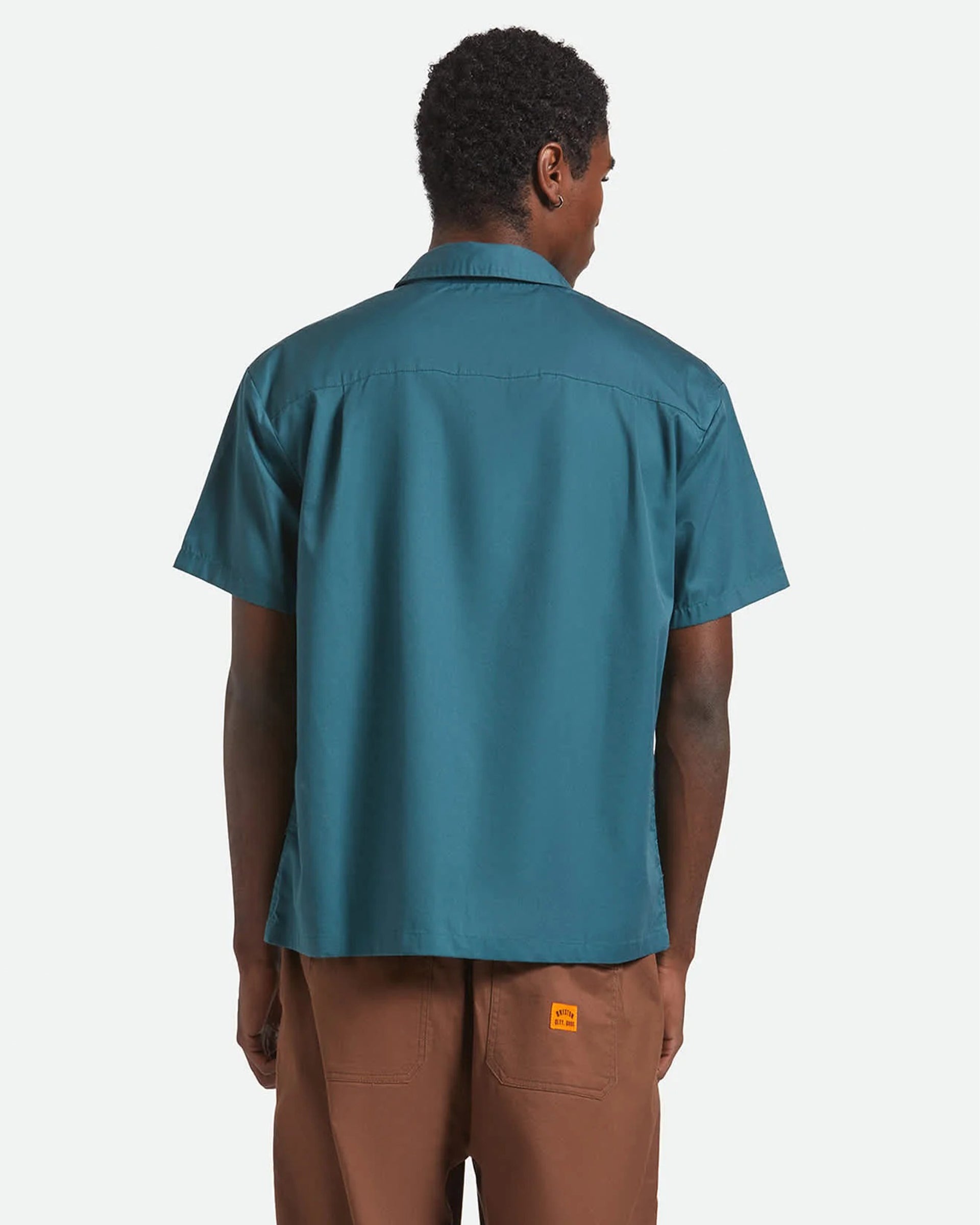 Brixton Mechanics Cru Short Sleeve Shirt - Night Sage