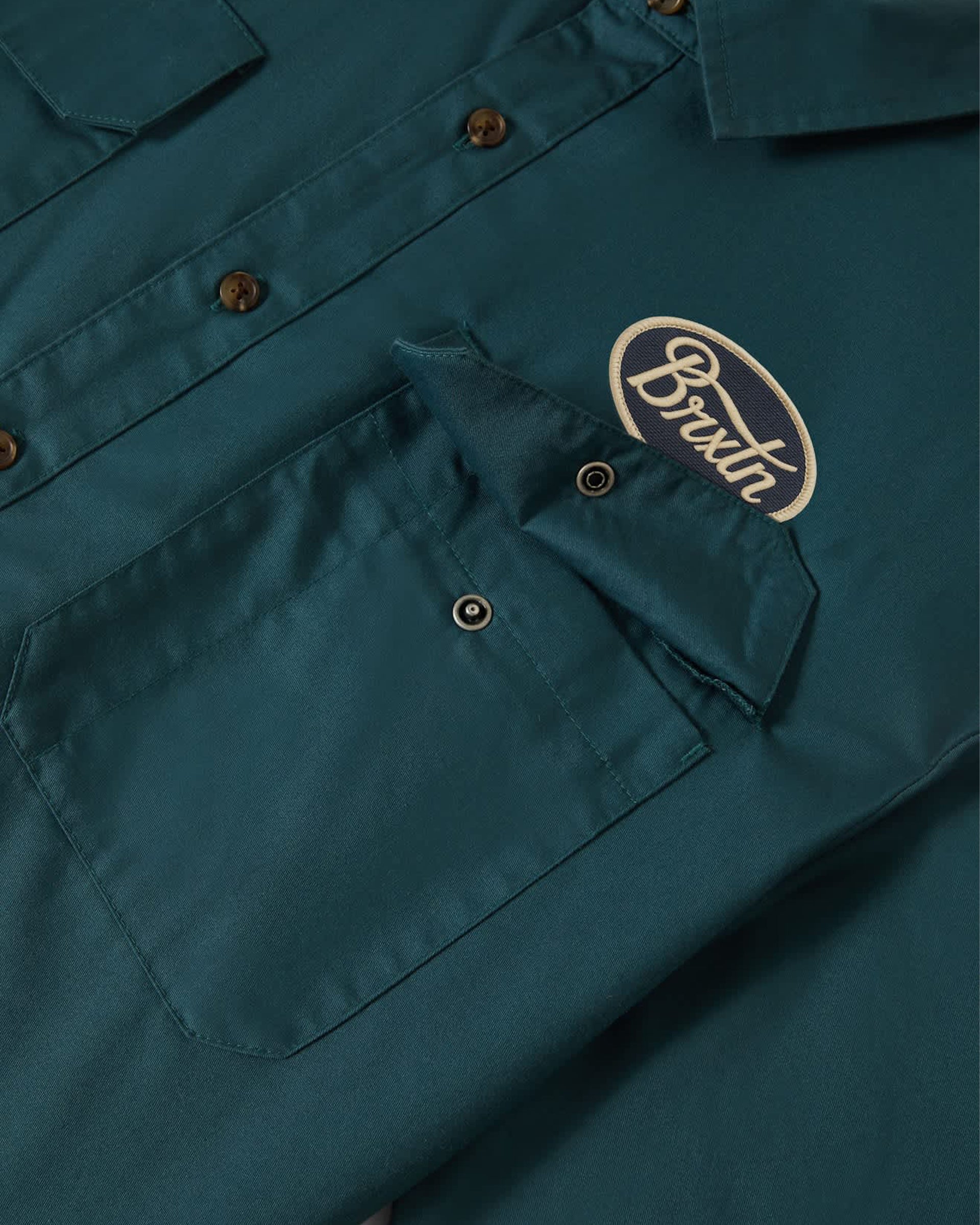 Brixton Mechanics Cru Short Sleeve Shirt - Night Sage