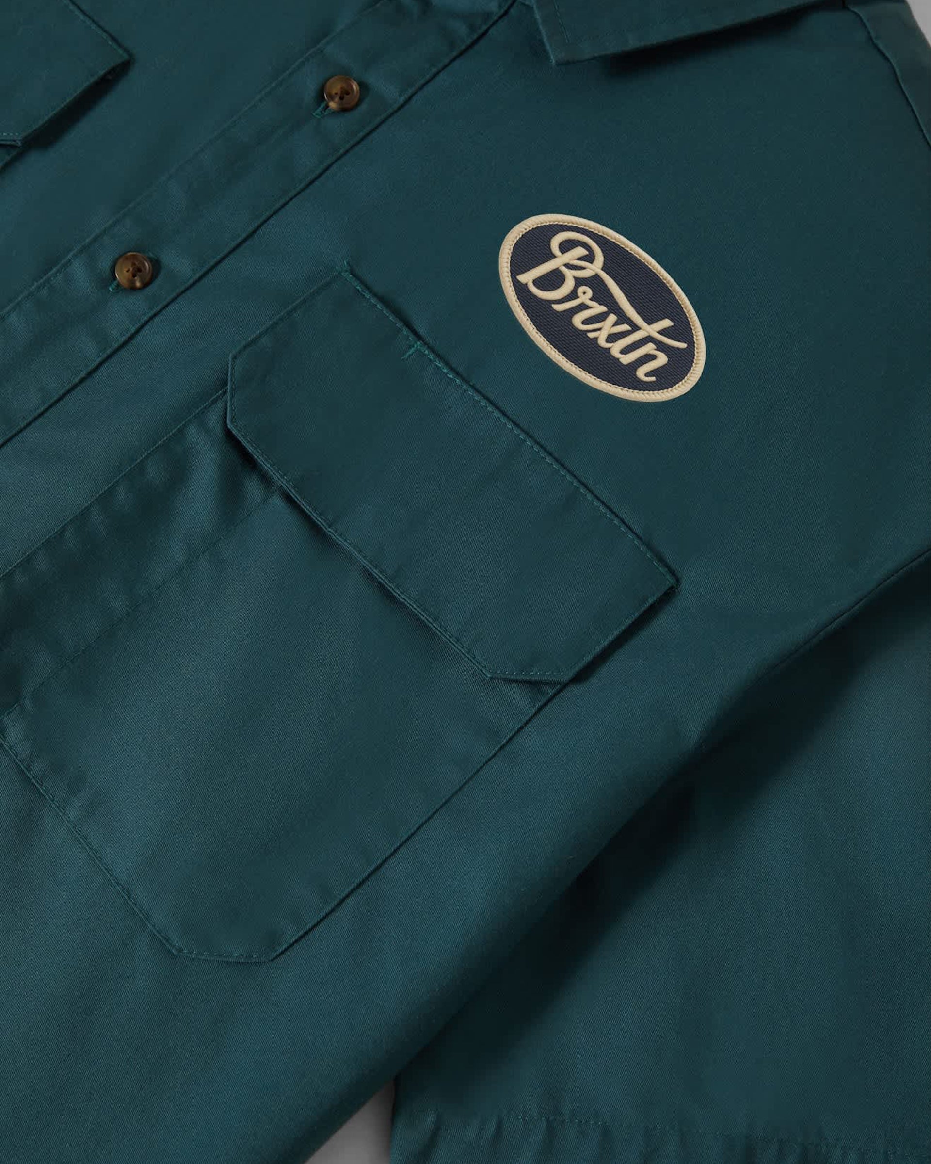 Brixton Mechanics Cru Short Sleeve Shirt - Night Sage