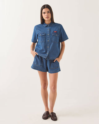 Brixton Women's Mechanics Shirt - Medium Chambray