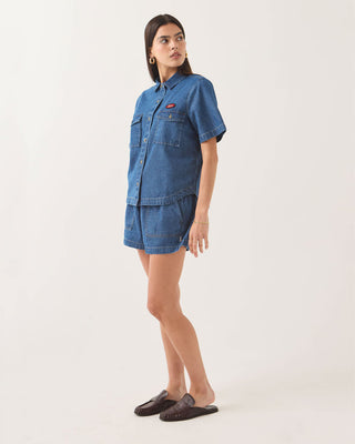 Brixton Women's Mechanics Shirt - Medium Chambray