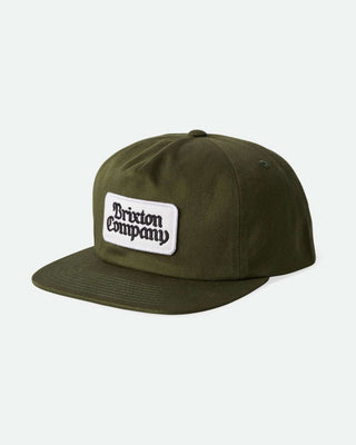 Brixton Norvell Snapback Hat - Dark Olive