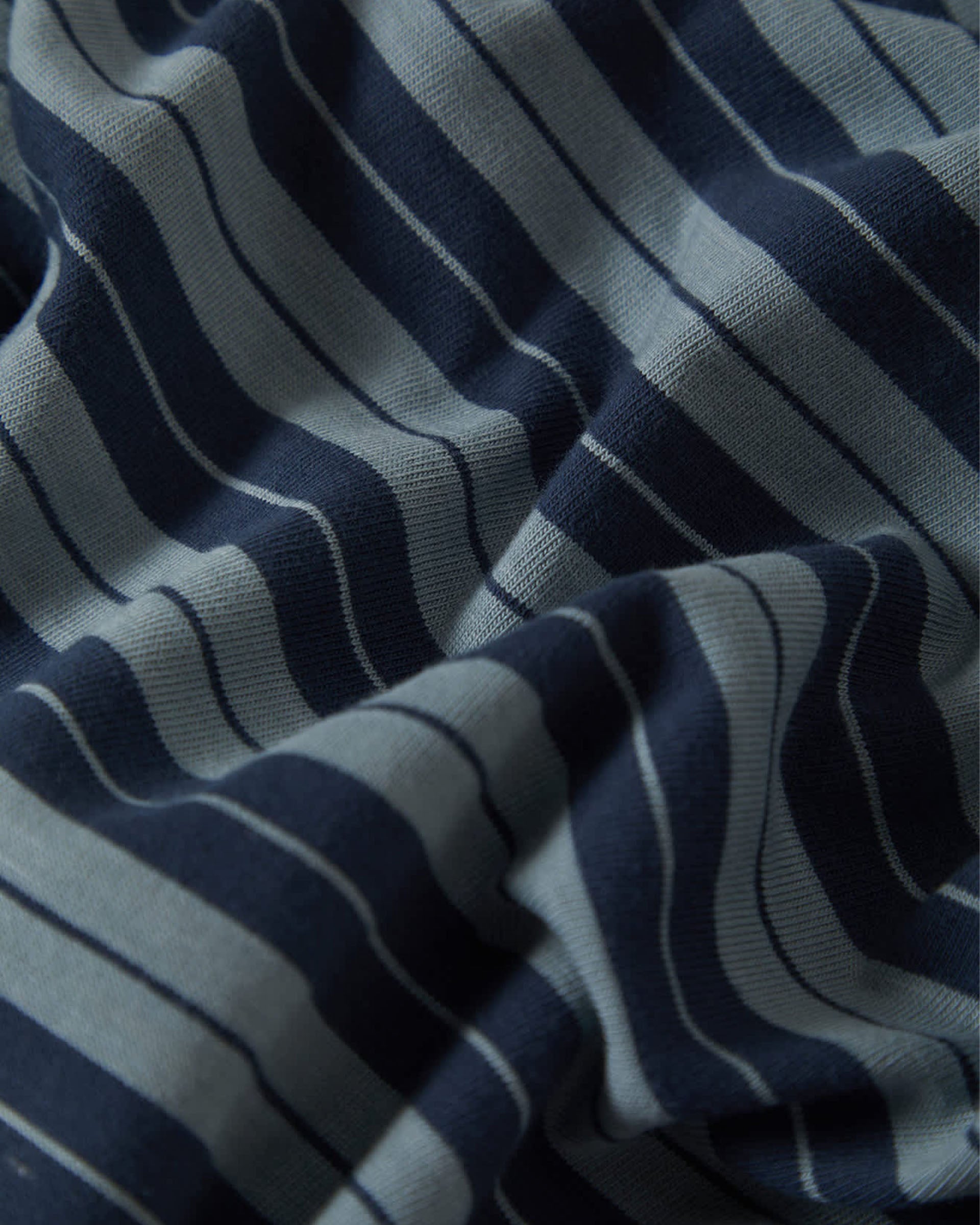 Brixton Nova Stripe S/S T-Shirt - Midnight Blue/Future Grey Worn Wash
