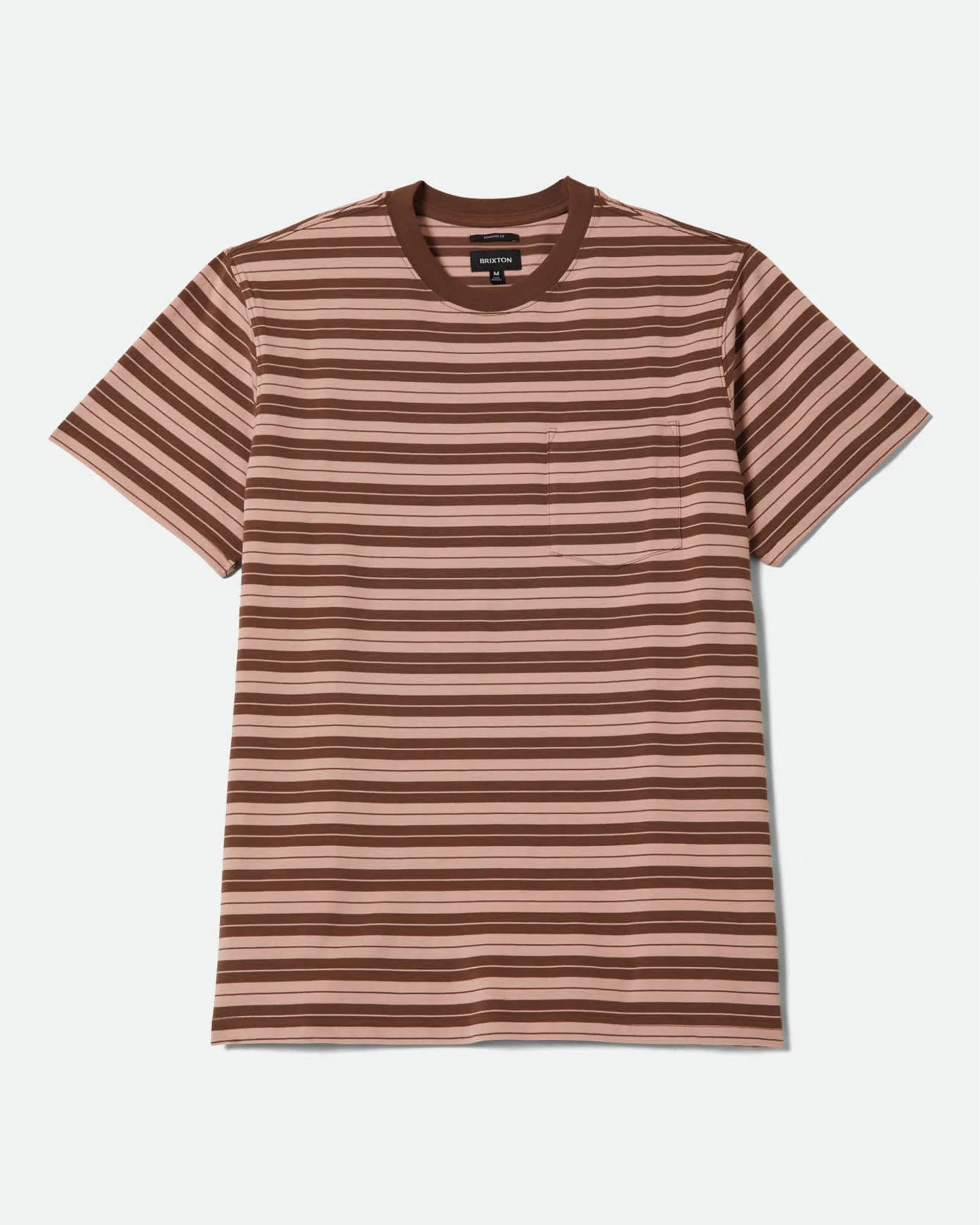 Nova Stripe S/S T-Shirt - Pinecone Brown/Silver Pink Worn Wash