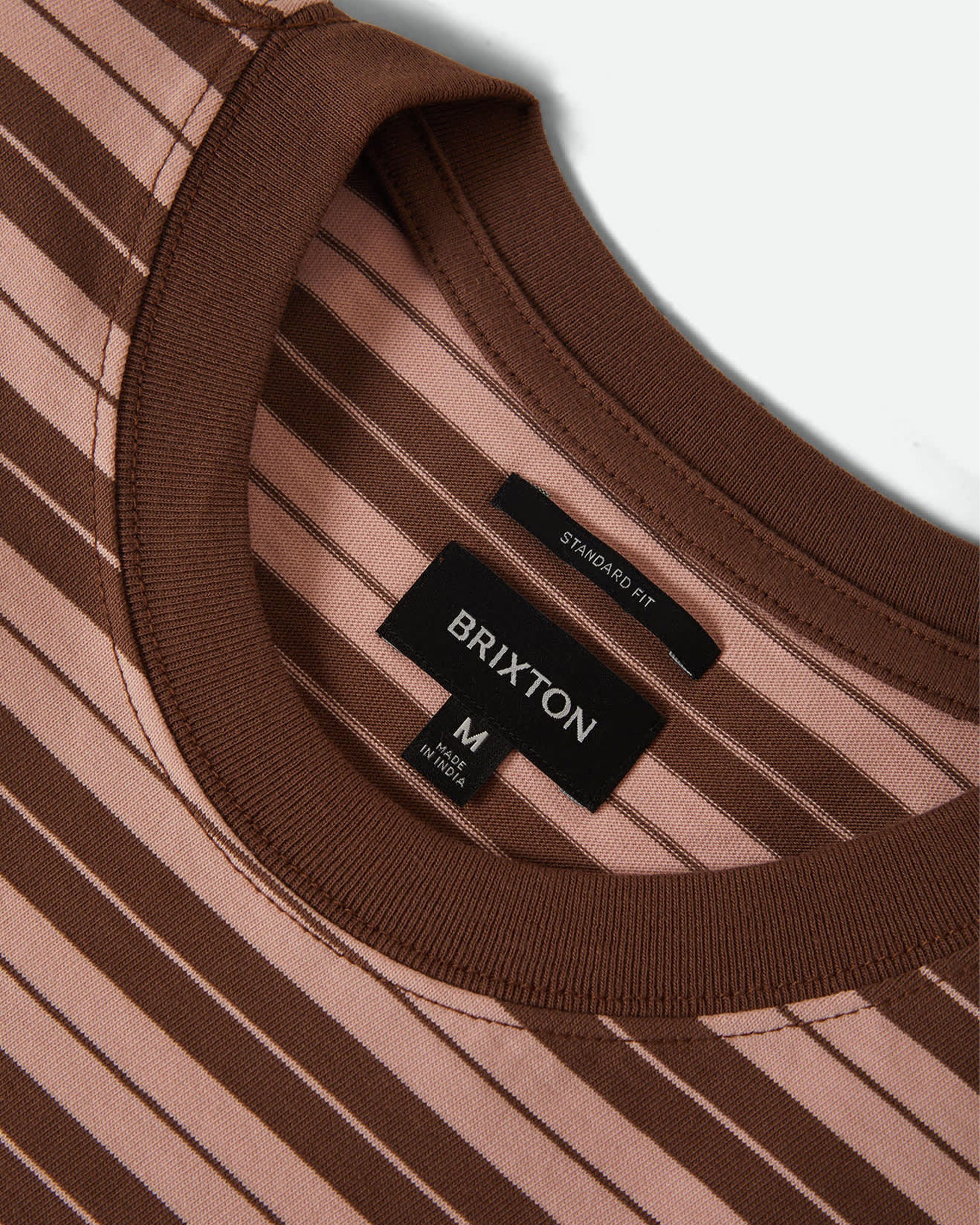 Nova Stripe S/S T-Shirt - Pinecone Brown/Silver Pink Worn Wash