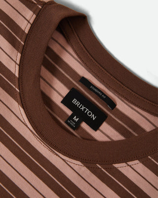 Nova Stripe S/S T-Shirt - Pinecone Brown/Silver Pink Worn Wash