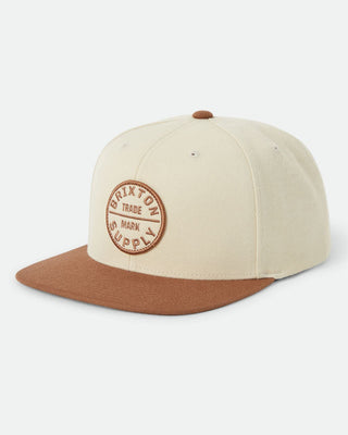 Brixton Oath III Snapback Hat - Khaki/Caramel