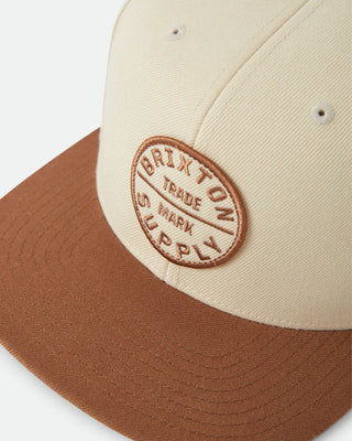 Brixton Oath III Snapback Hat - Khaki/Caramel