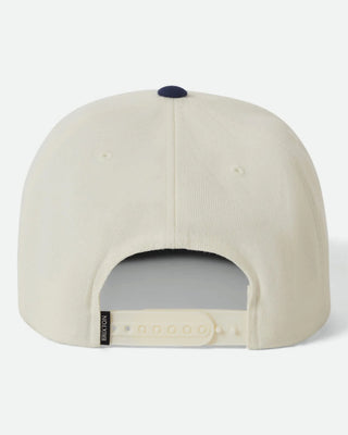 Brixton Oath III Snapback Hat - Off White/Midnight Blue