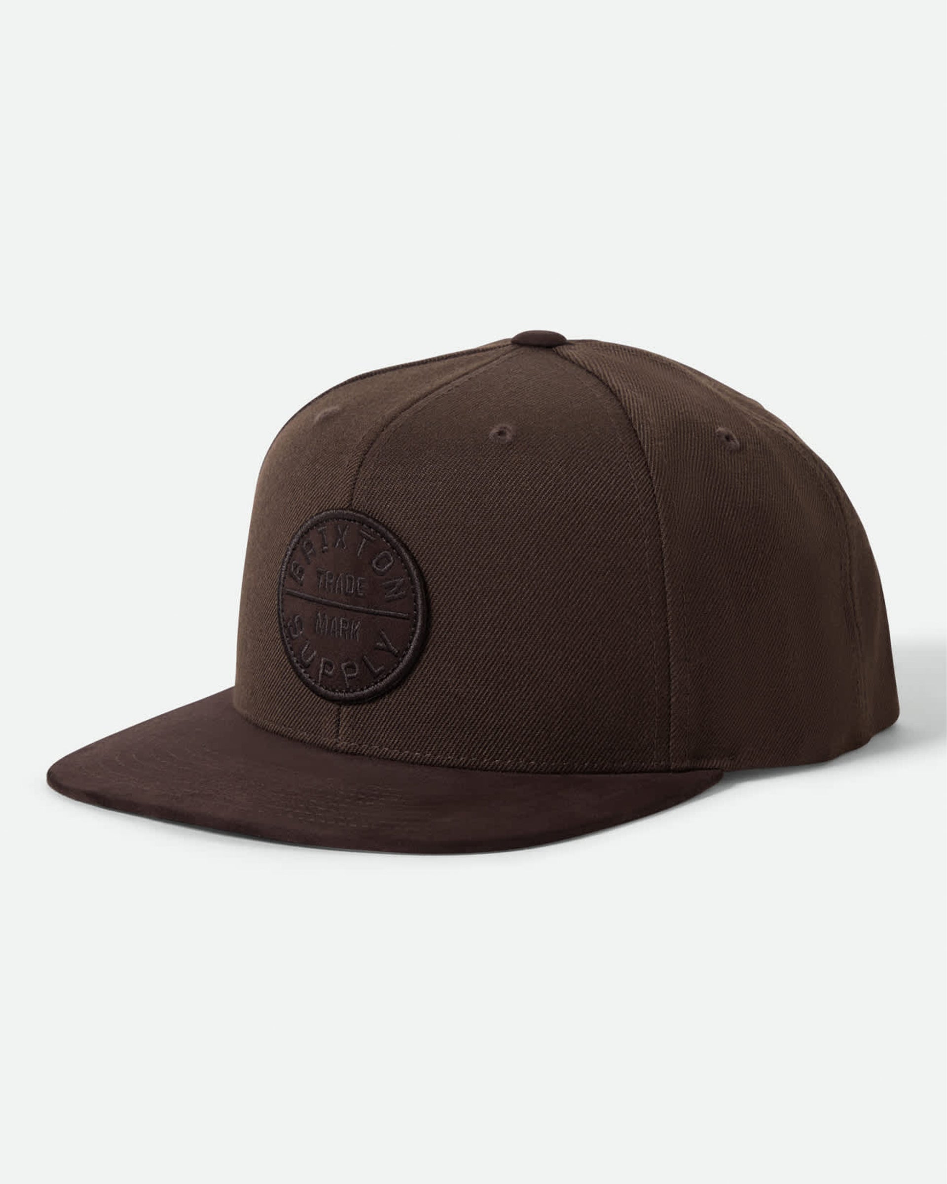 Brixton Oath III Snapback Hat - Pinecone Brown/Brown Suede