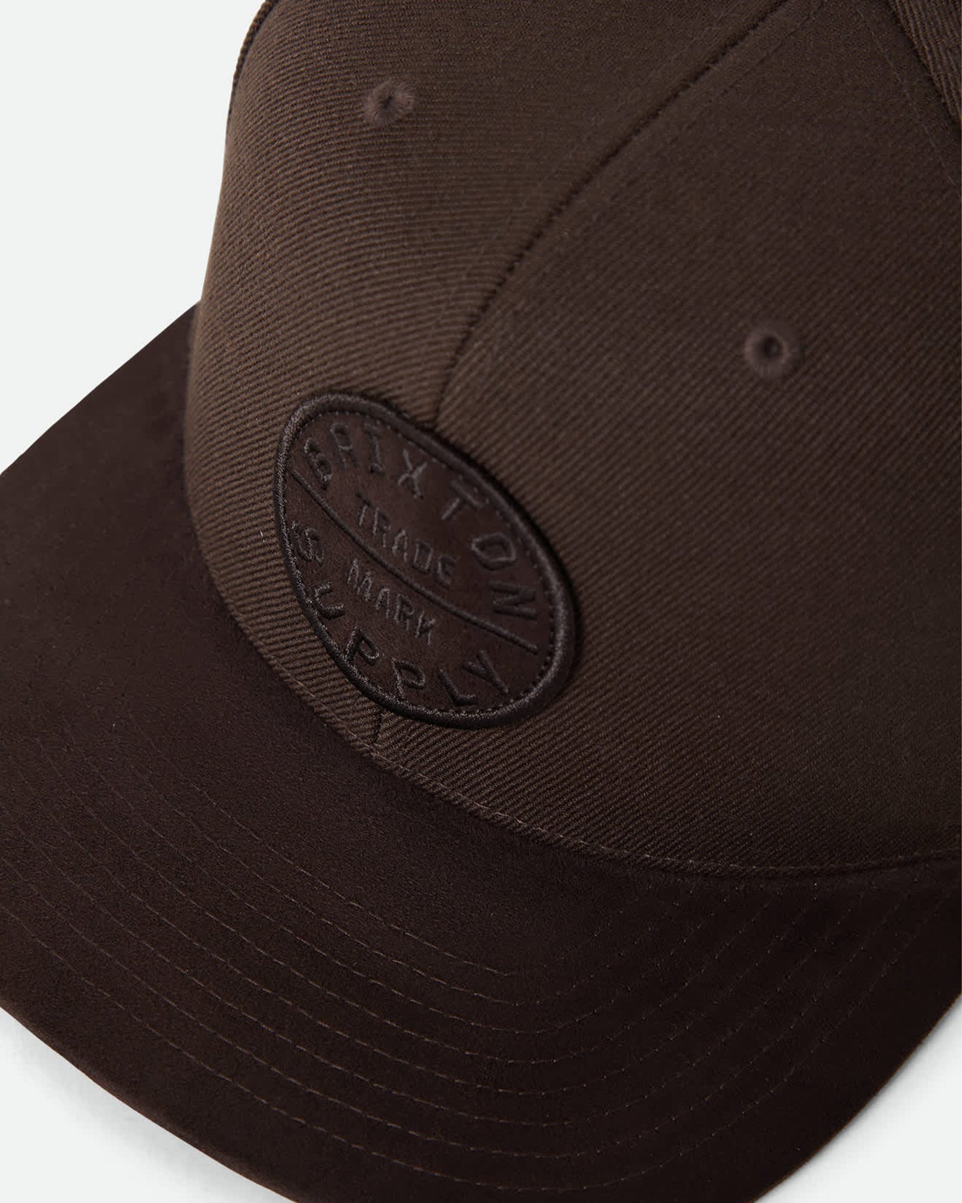 Brixton Oath III Snapback Hat - Pinecone Brown/Brown Suede