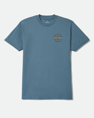 Brixton Oath V Standard S/S T-Shirt - Harbor Blue/Sauterne Yellow/Black
