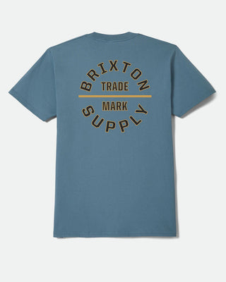 Brixton Oath V Standard S/S T-Shirt - Harbor Blue/Sauterne Yellow/Black