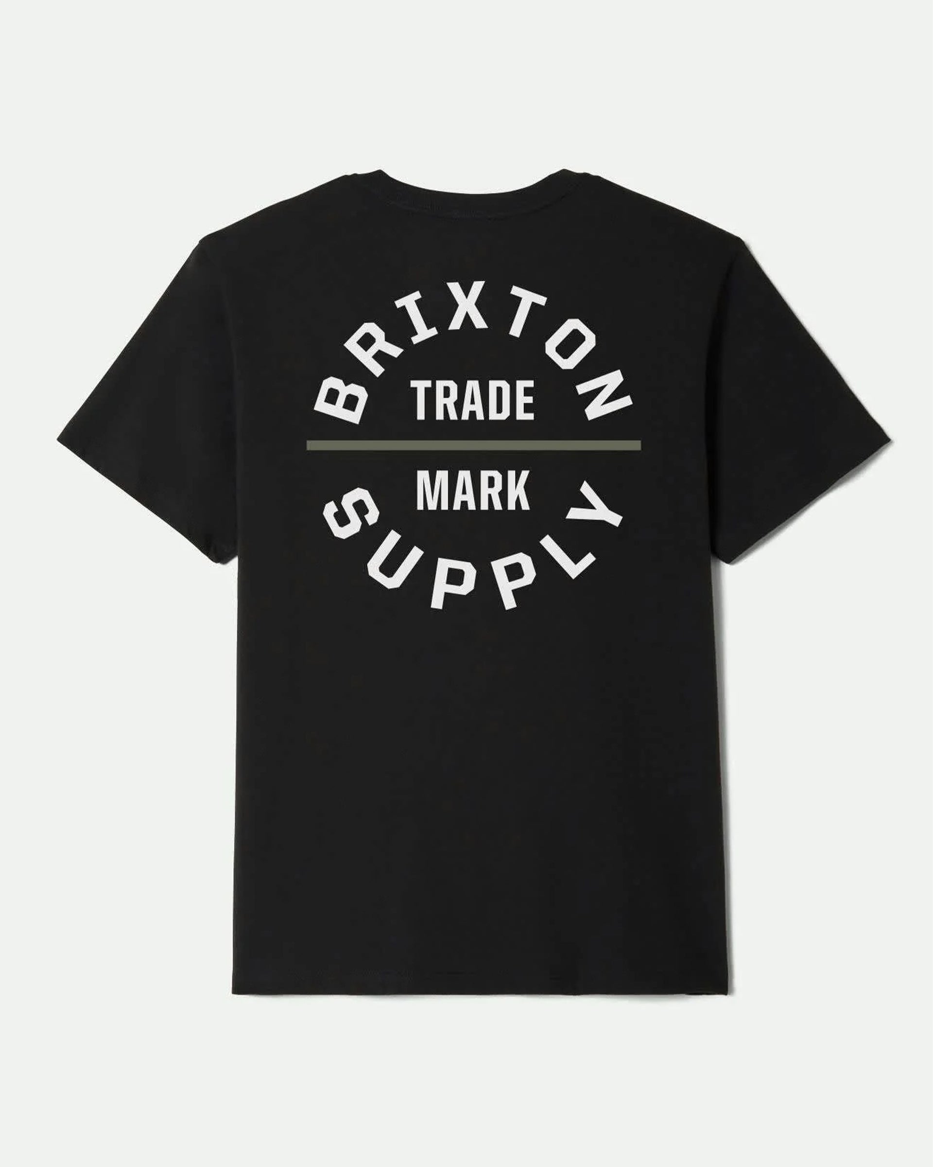 Brixton Oath V S/S Standard T-Shirt - Black/Olive Surplus/White
