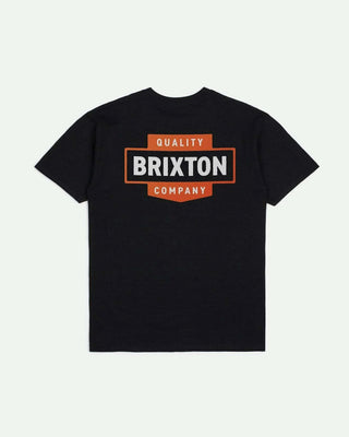 Brixton Osborn Short Sleeve Standard T-Shirt - Black Worn Wash