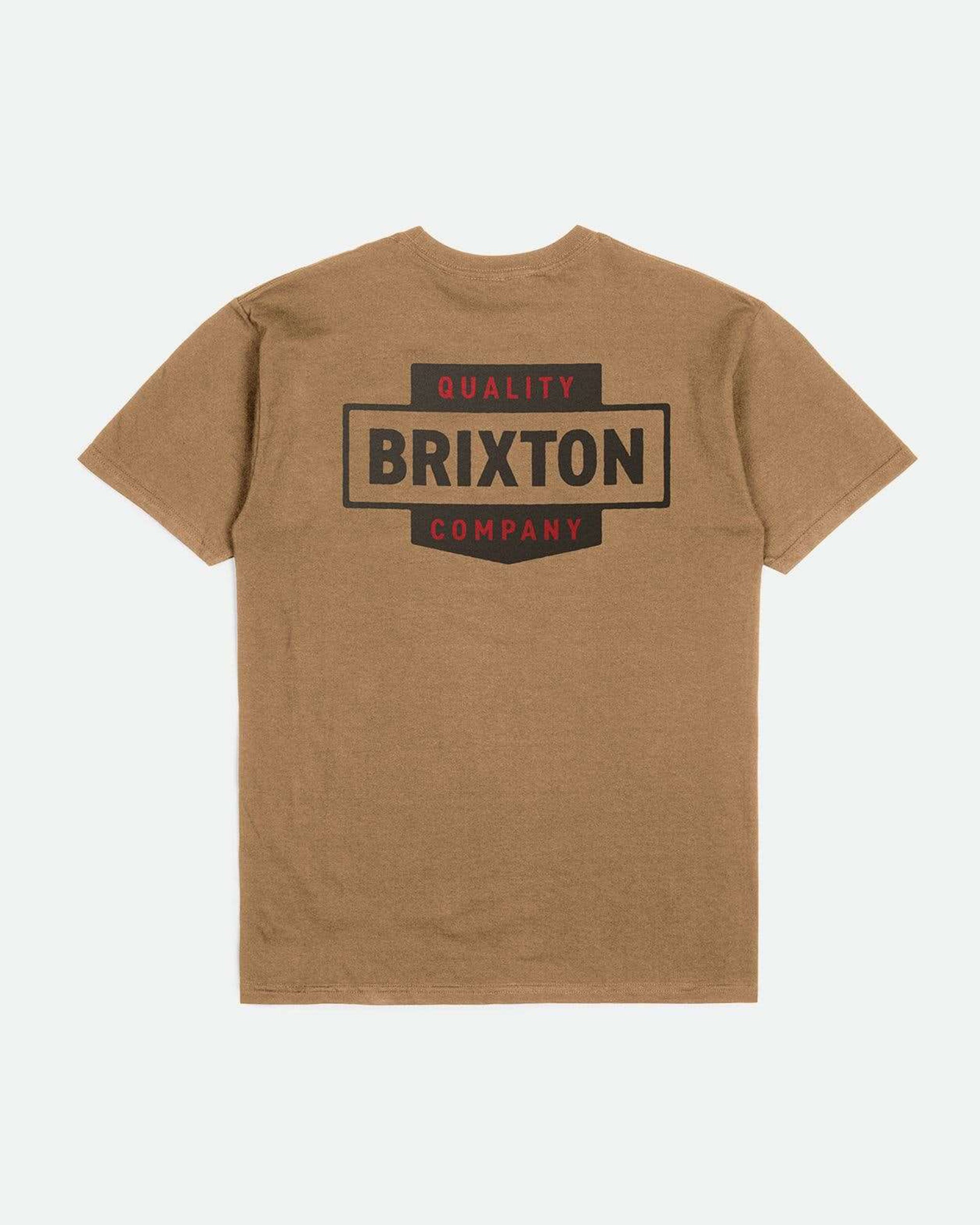 Brixton Osborn Short Sleeve Standard T-Shirt - Tobacco Brown Worn Wash