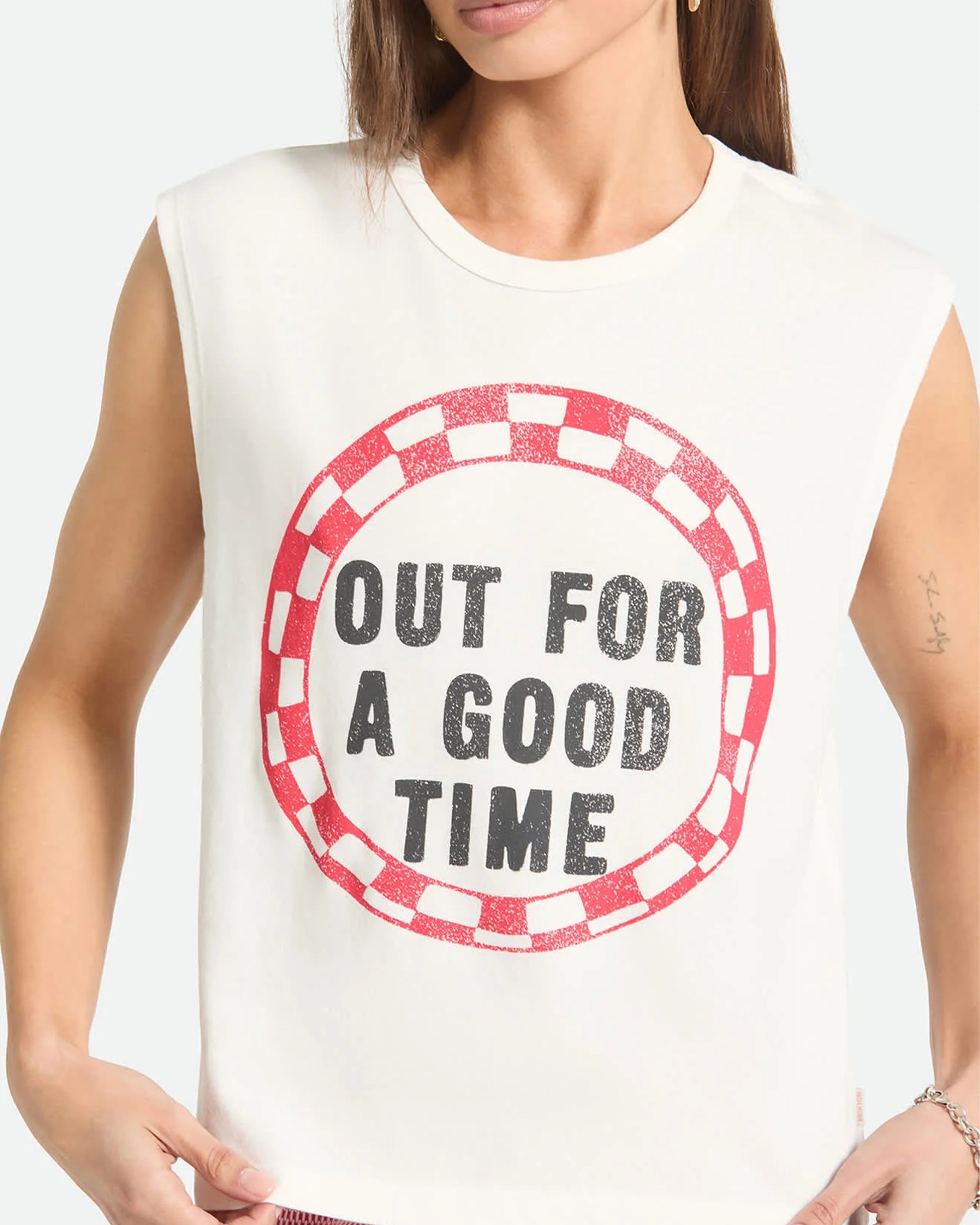 Brixton Women's Out For A Good Time Muscle Tank - Off White