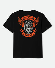 Brixton Payson Short Sleeve Tailored T-Shirt - Black