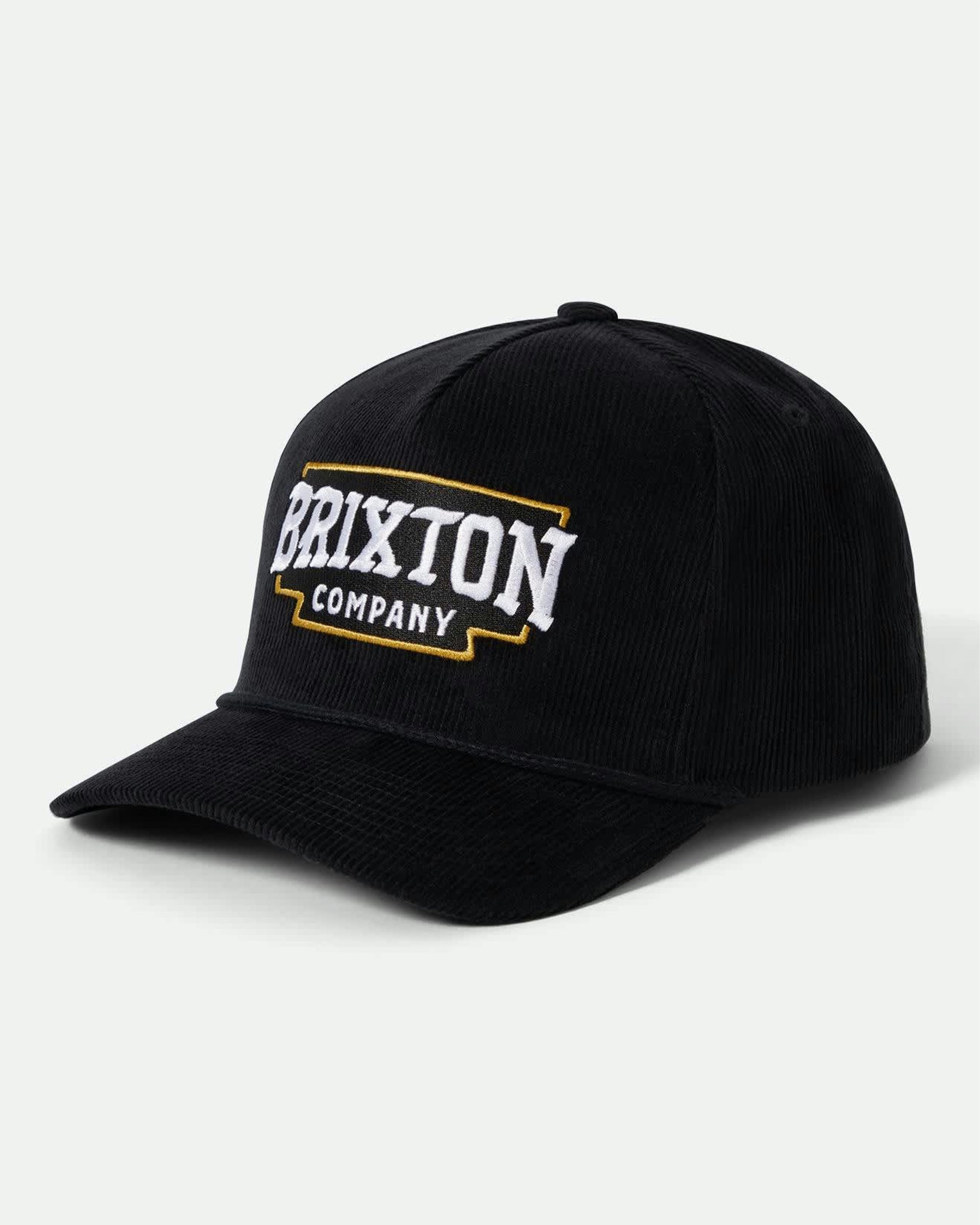 Brixton Pierson Netplus Snapback Hat - Black Corduroy