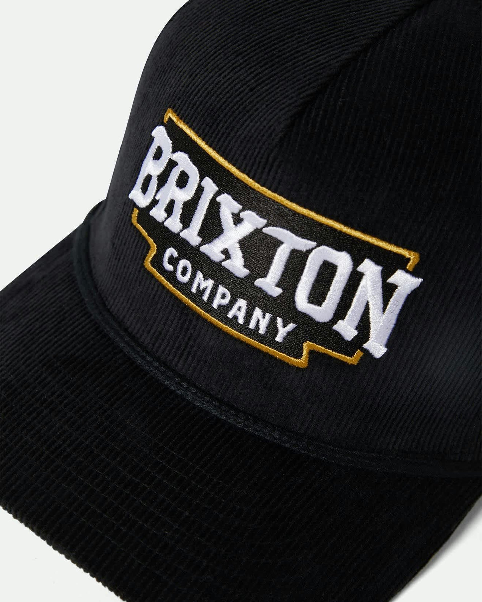 Brixton Pierson Netplus Snapback Hat - Black Corduroy
