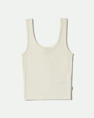 Brixton Women's Pointelle Slim Fit Tank Top - Off White