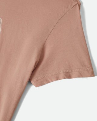 Brixton Women's Pony Club Slim Crew S/S T-Shirt - Silver Pink