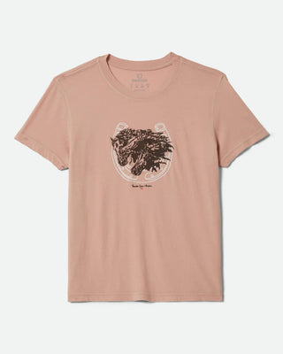 Brixton Women's Pony Club Slim Crew S/S T-Shirt - Silver Pink