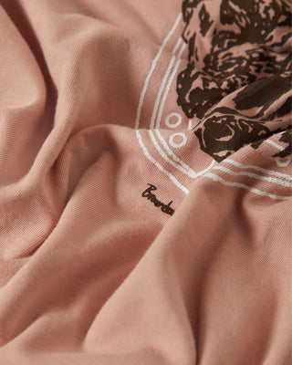 Brixton Women's Pony Club Slim Crew S/S T-Shirt - Silver Pink