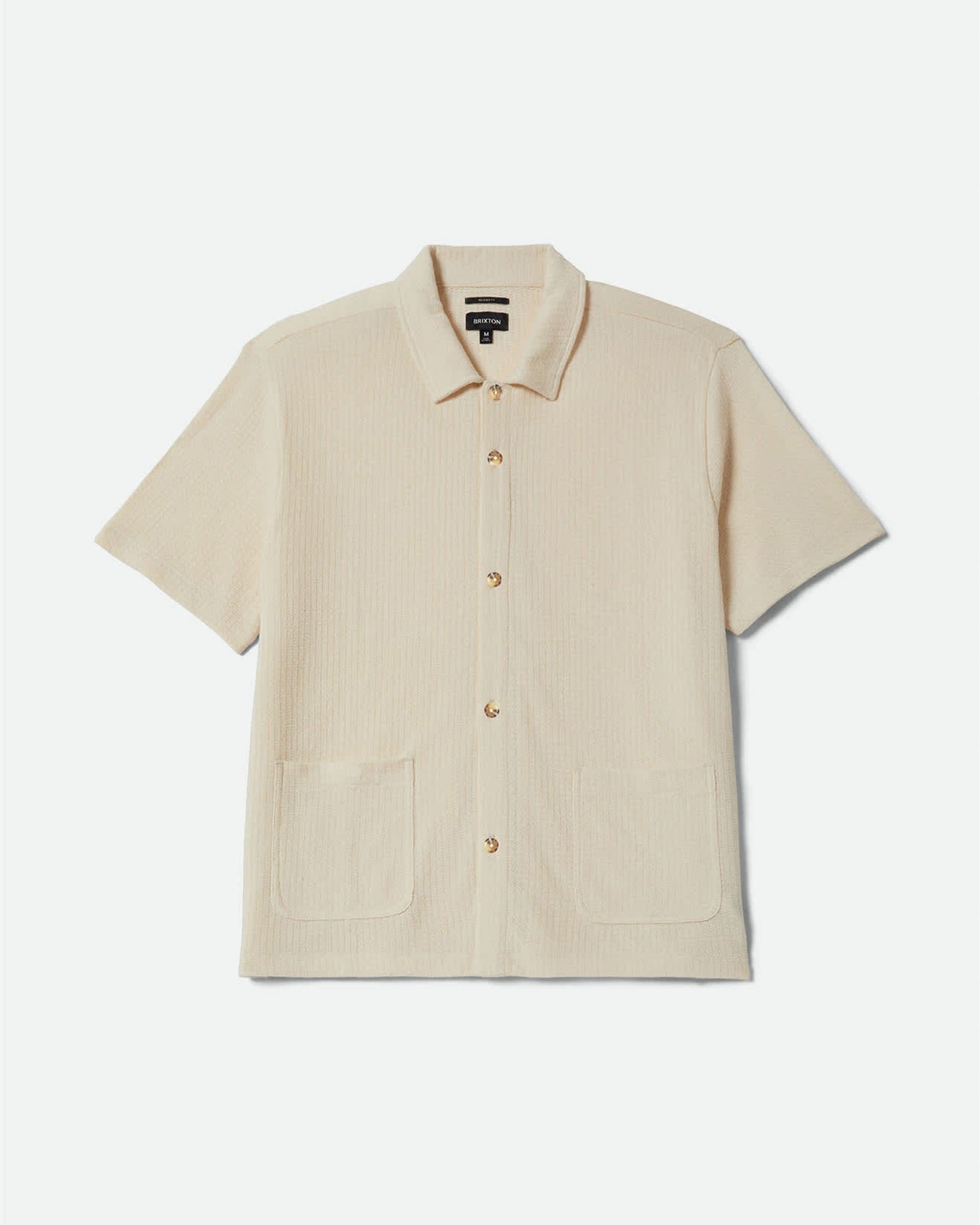 Brixton Poolside Short Sleeve Shirt - Off White