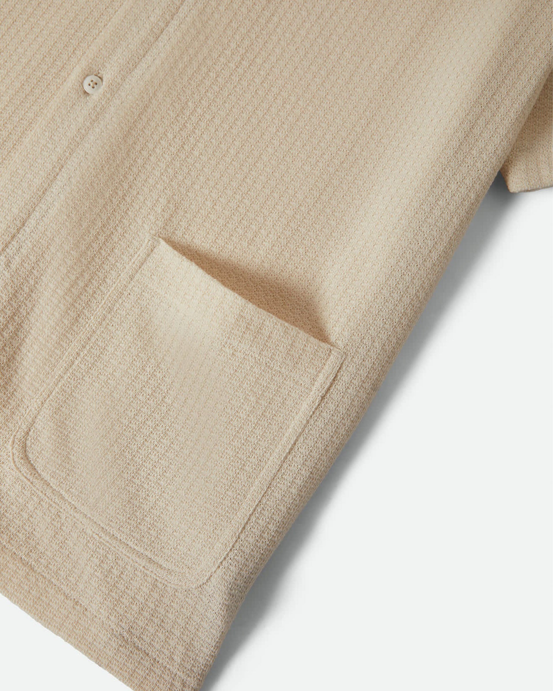 Brixton Poolside Short Sleeve Shirt - Off White