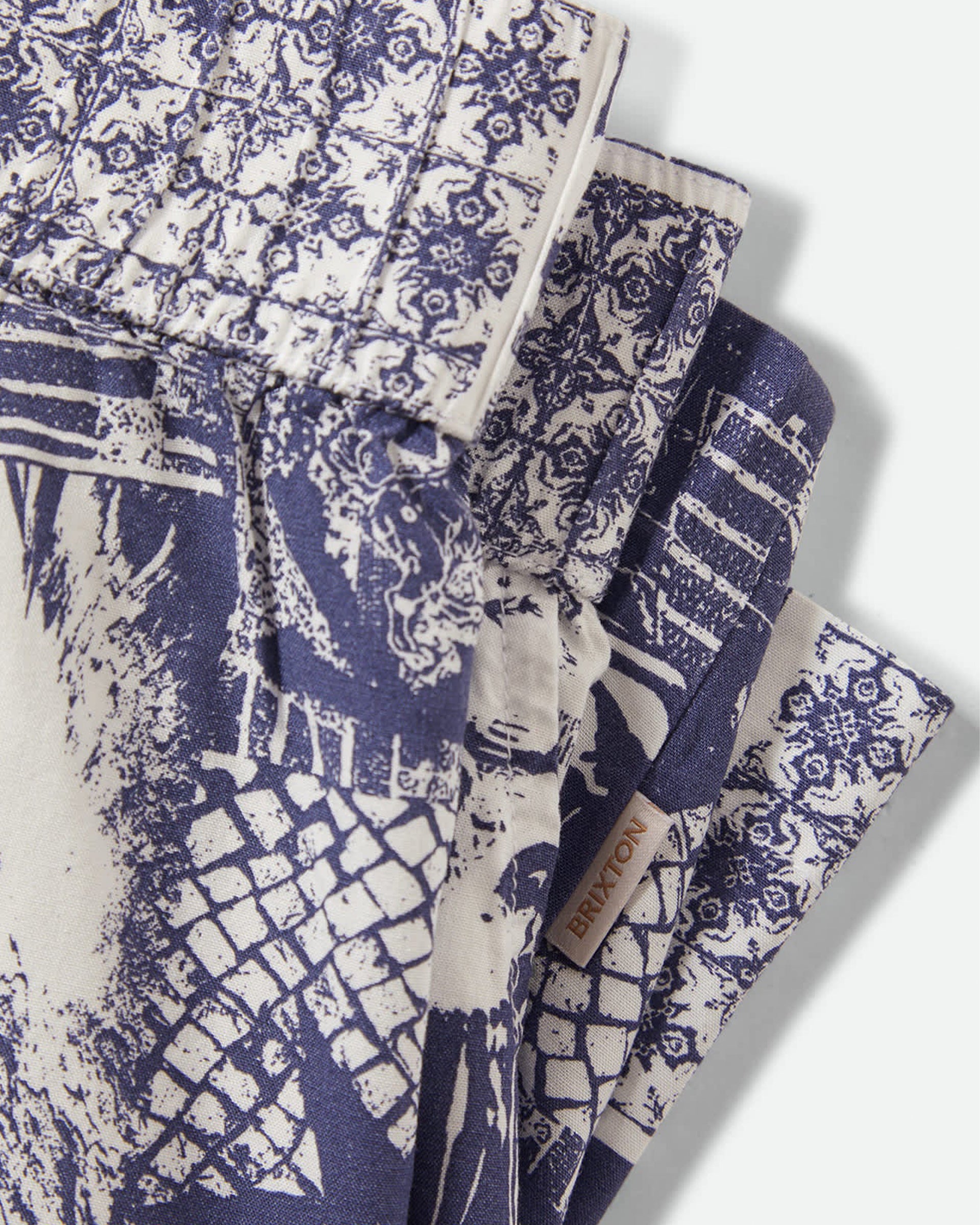 Brixton Women's Post Playa E-Waist Short - Navy/White Collage