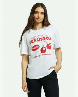 Premium Cherry Vintage Crew T-Shirt - White