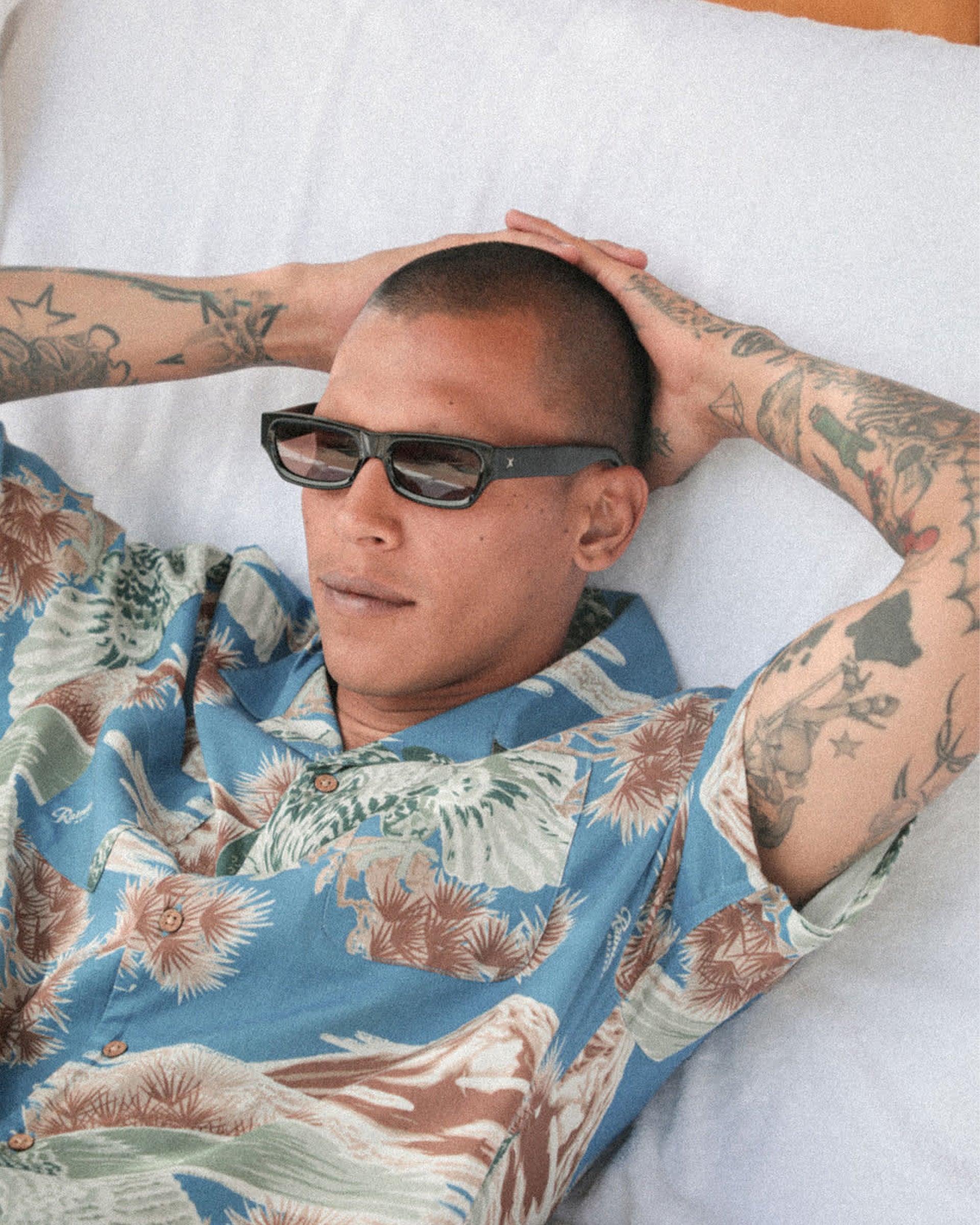 Brixton Rainier x Brixton Short Sleeve Shirt - Blue Sky
