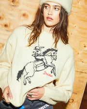 Brixton Women's Ranching Club Crew Sweater - Whitecap