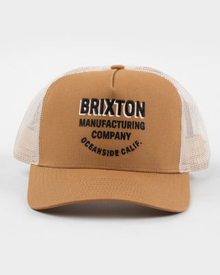 Brixton Redoubt Netplus Trucker Hat - Washed Copper / Sand