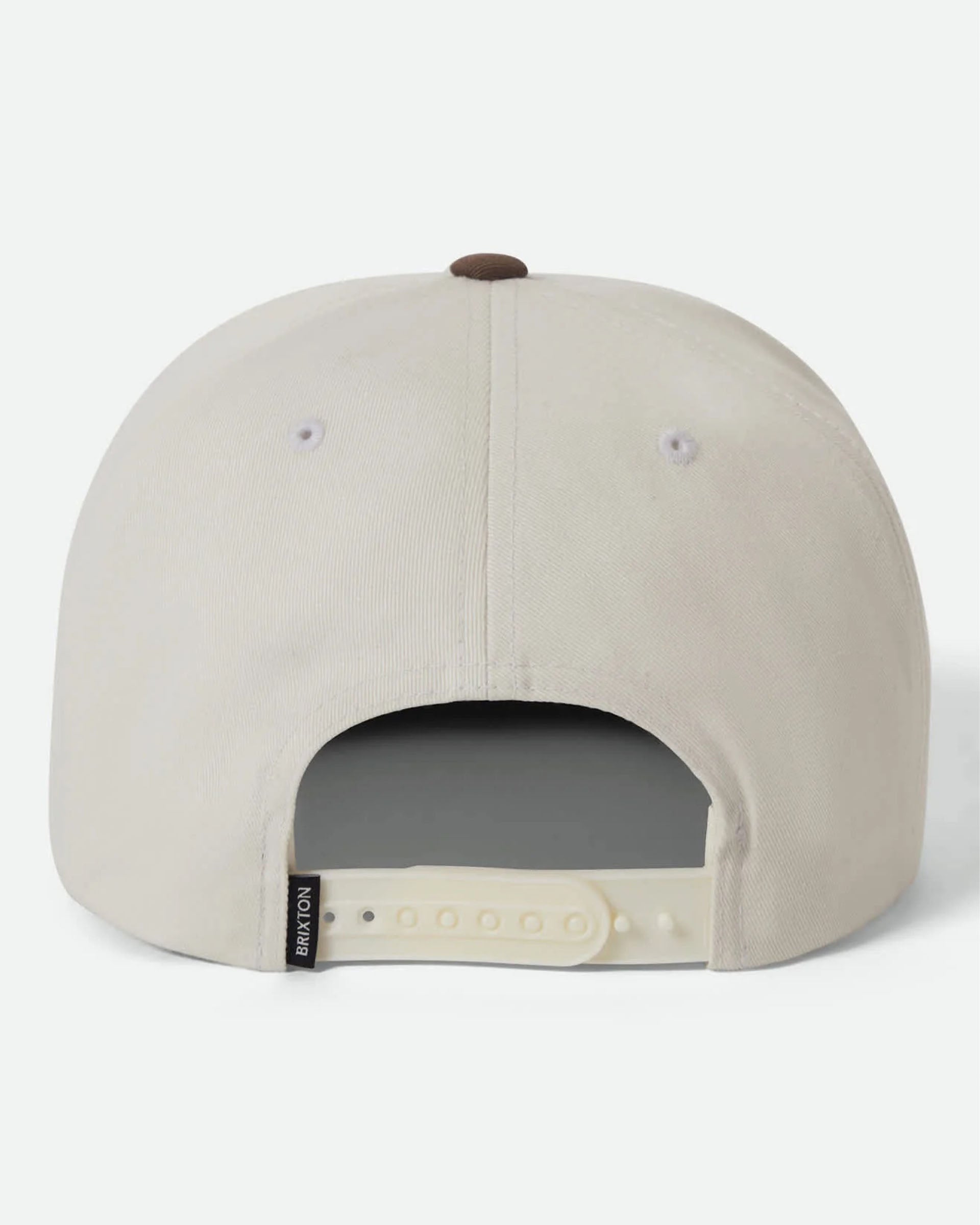 Brixton Rhett Snapback Hat - Off White/Pinecone Brown
