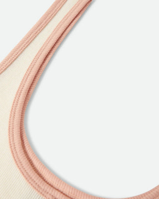 Brixton Women's Ringer Organic A-Tank - Off White/Silver Pink