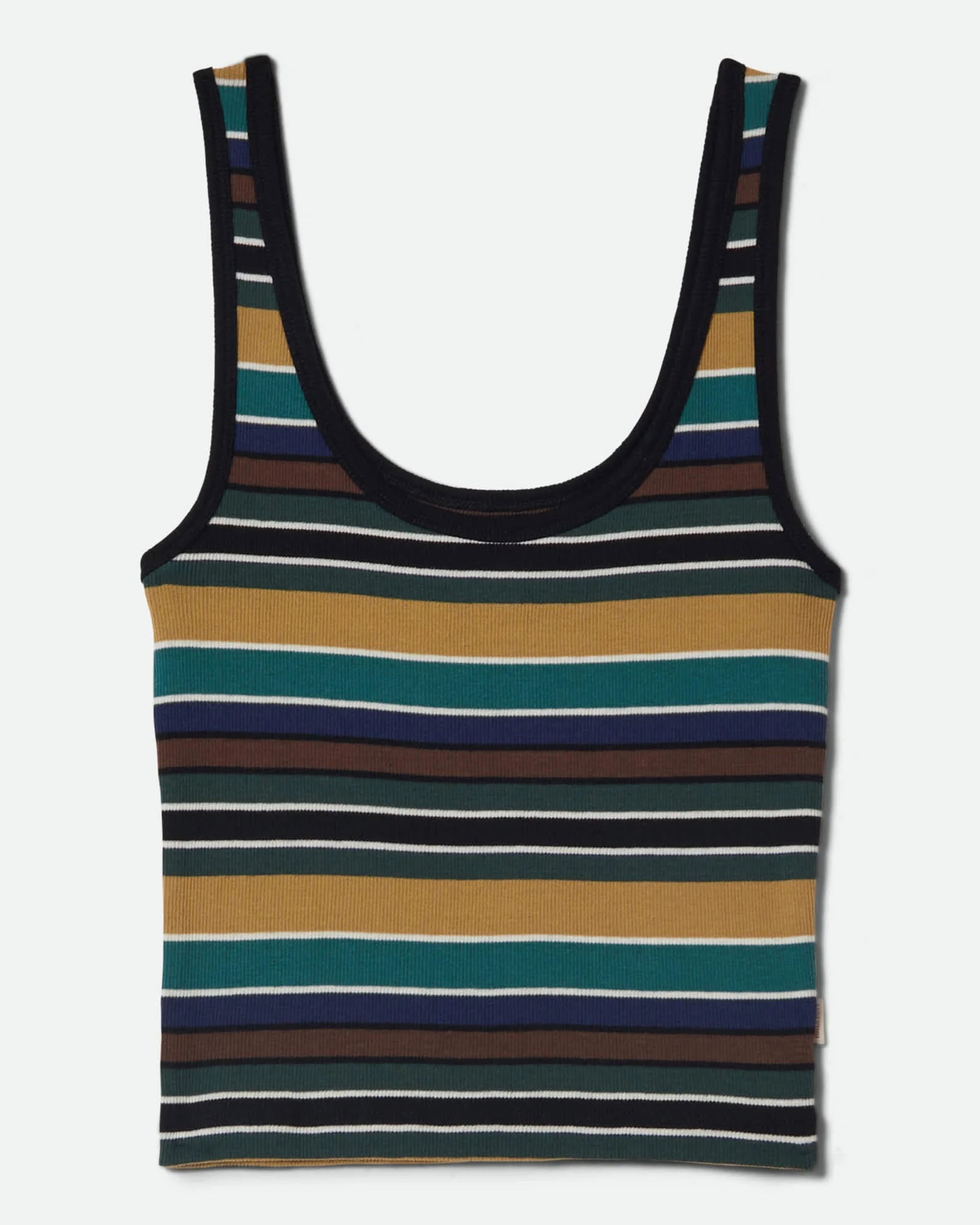 Brixton Women's Ringer Organic A-Tank - Multi Retro Stripe