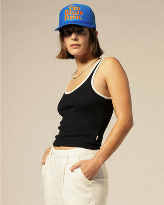 Brixton Women's Ringer Organic A-Tank - Black / Off White