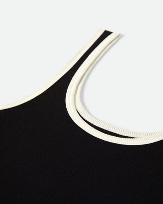 Brixton Women's Ringer Organic A-Tank - Black / Off White