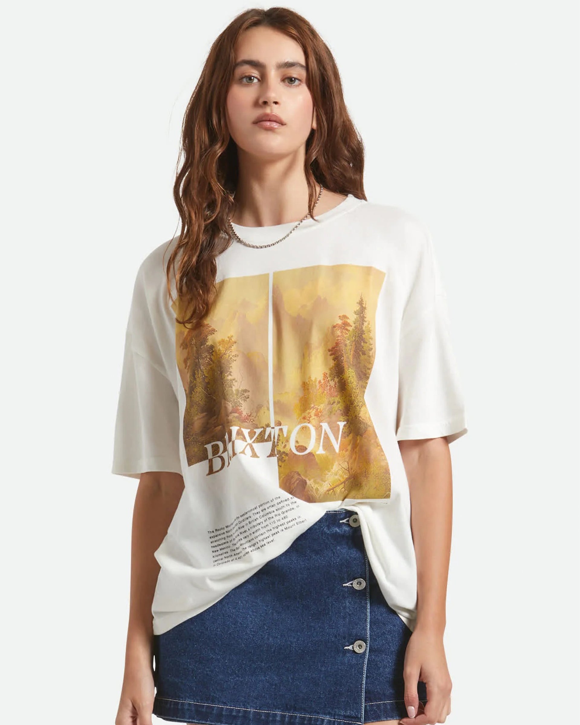 Rocky Mountain Oversized Boyfriend T-Shirt - Off White