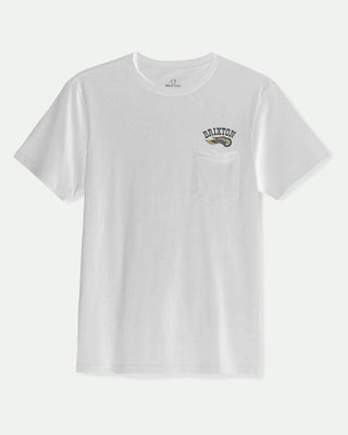 Brixton Roller Short Sleeve Tailored Pocket T-Shirt - White