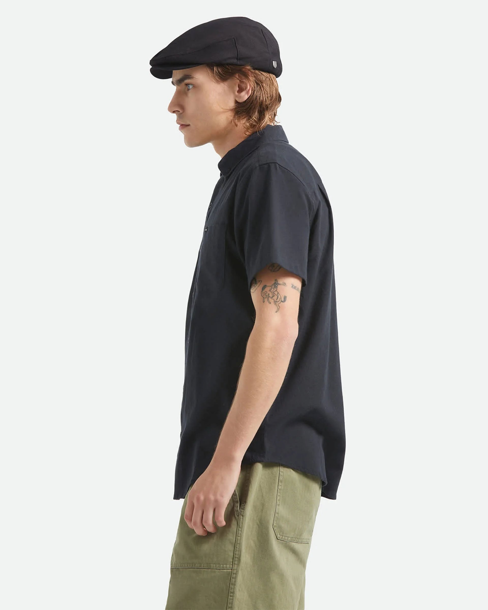 Brixton Sanford Oxford Short Sleeve Shirt - Black