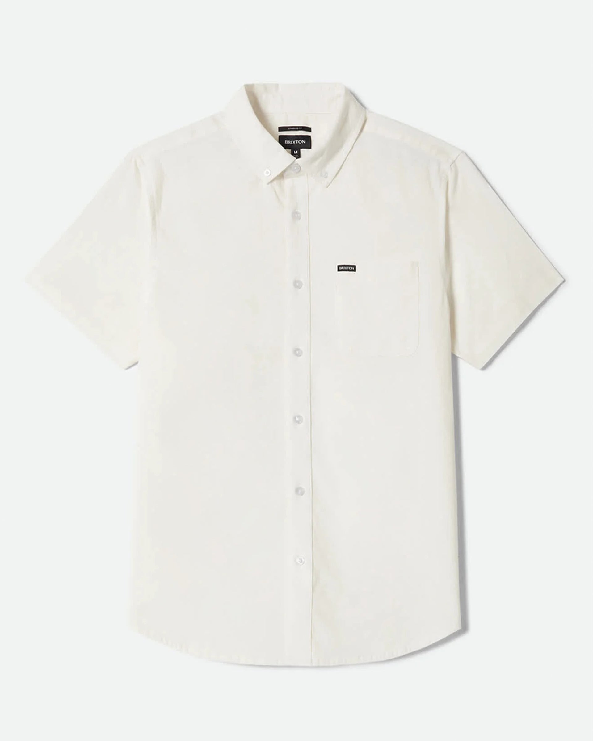 Brixton Sanford Oxford Short Sleeve Shirt - Off White