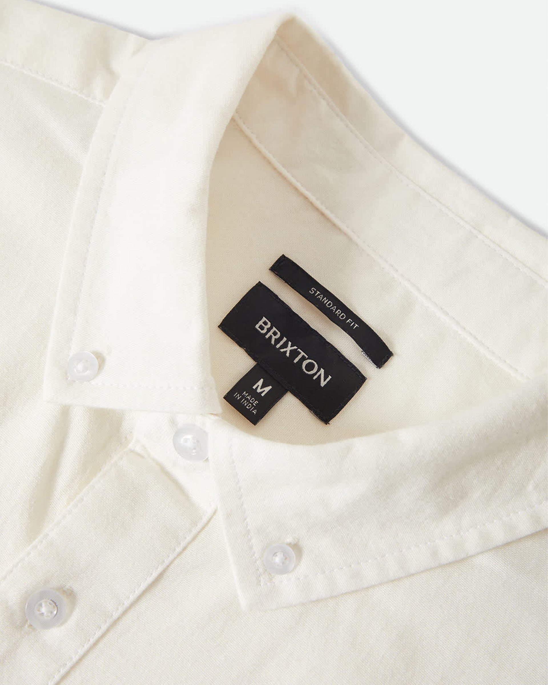 Brixton Sanford Oxford Short Sleeve Shirt - Off White