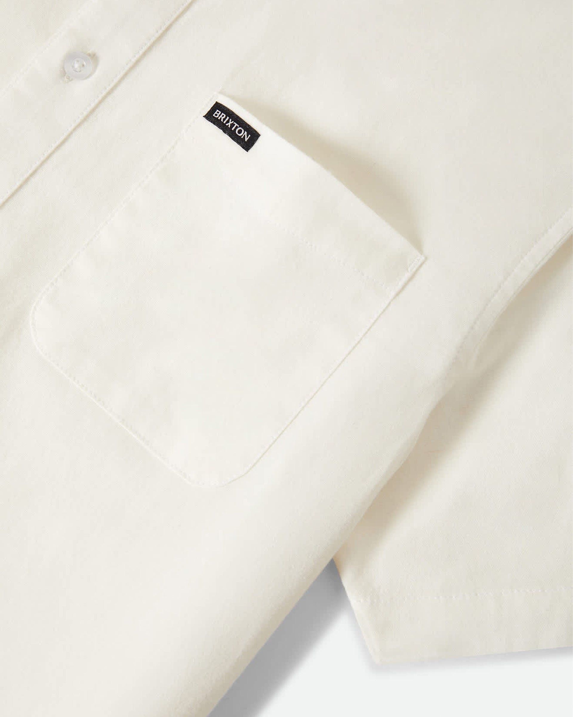 Brixton Sanford Oxford Short Sleeve Shirt - Off White