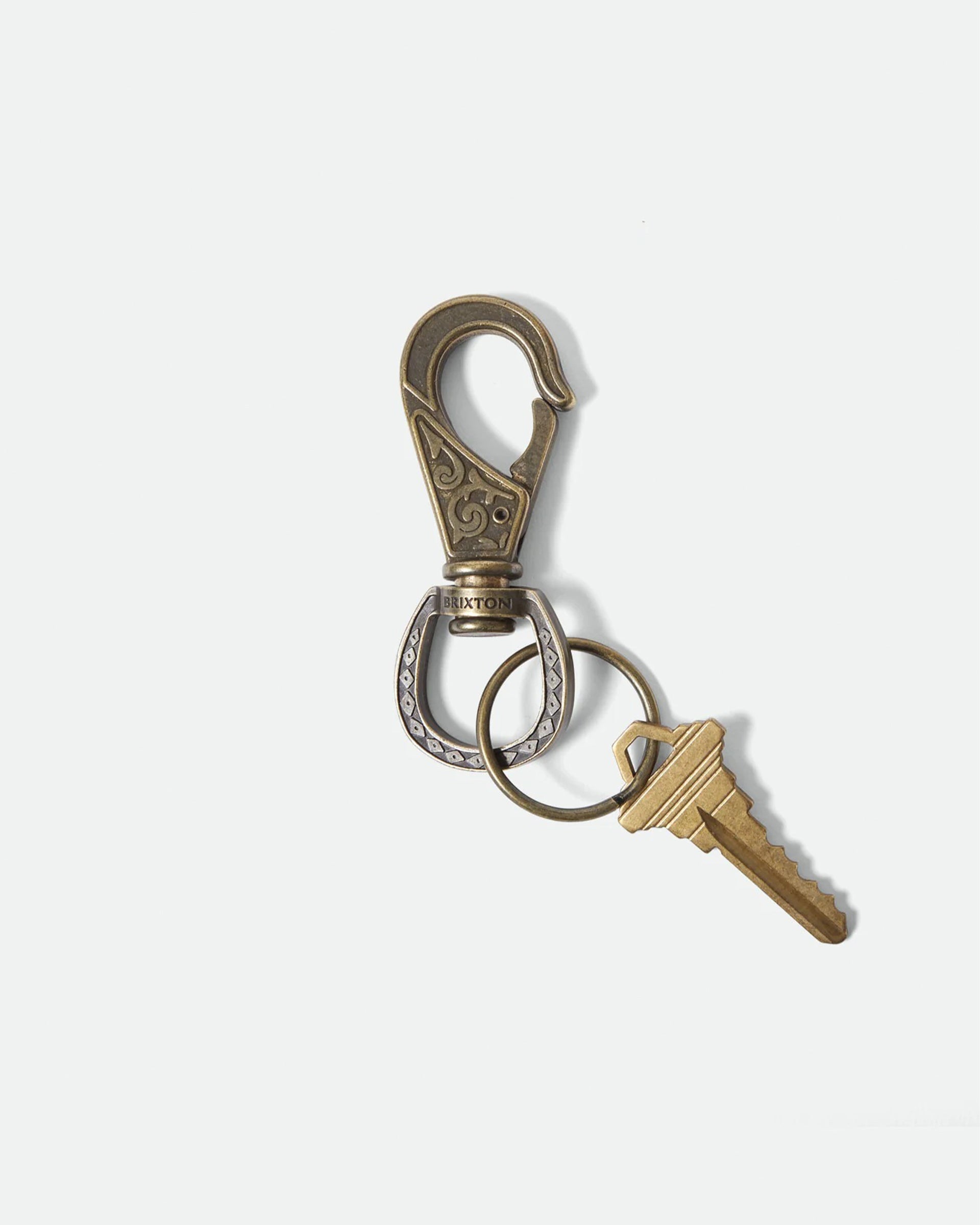 Brixton Scroll Keychain - Antique Bronze
