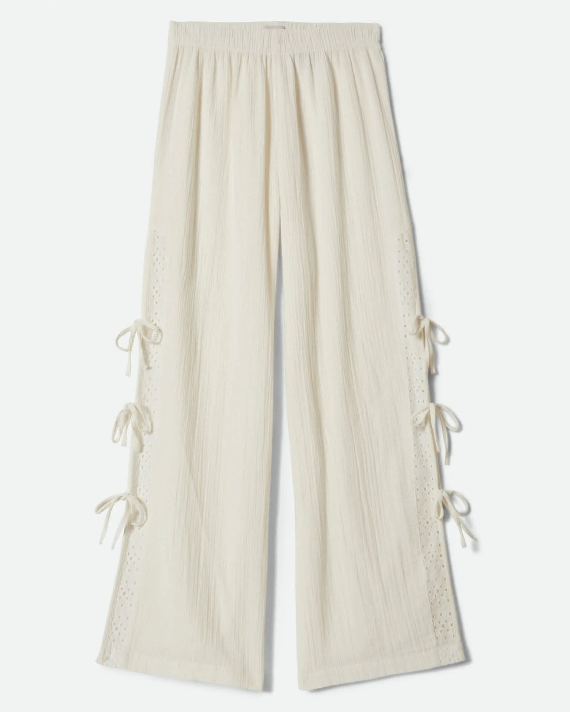 Brixton Women's Seaside Eyelet Wide Leg Pant - Off White Eyelet