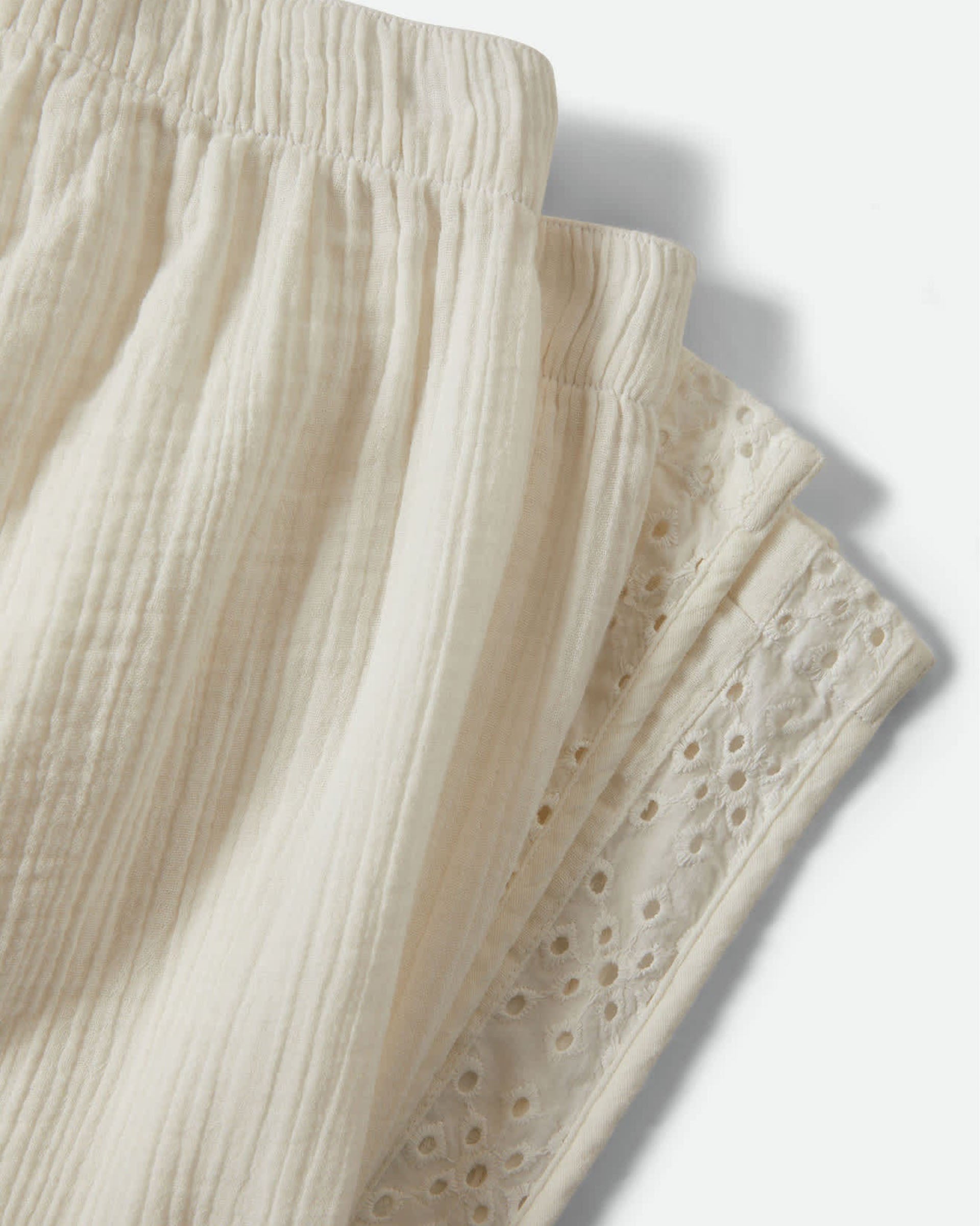 Brixton Women's Seaside Eyelet Wide Leg Pant - Off White Eyelet
